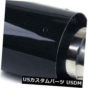 }t[Jb^[ Ԃ̎Ԃ̂߂̌̂Yf@SUV̉~`̔rCǂ̃}t[̃e[Gh̐[ Gloss Carbon Fiber SUV Round Exhaust Pipe Muffler Tail End Tips for Car Auto