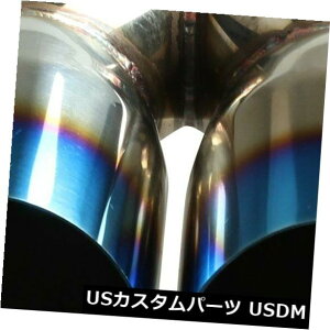 �}�t���[�J�b�^�[ �u���[�o�[���g�V���O�����C���[�X�����g�G�L�]�[�X�g�`�b�v�|���b�V���h�X�e�����X2.5 "�C��X 3.5"�A�E�g Blue Burnt Single layer Slant Exhaust Tip Polished Stainless 2.5" In X 3.5" Out