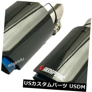マフラーカッター 1x In:63mm Out:89mm Akrapovicカーボンファイバーエキゾーストチップマフラーパイプブルー光沢 1x In:63mm Out:89mm Akrapovic Carbon Fiber Exhaust Tip Muffler Pipe Blue-Glossy