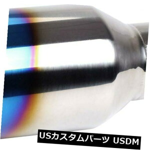 �}�t���[�J�b�^�[ 2.5 "In 4" Out�|���b�V���h�X�e�����X�u���[�o�[���g�G�L�]�[�X�g�V���O�����C���[�X�����g�`�b�v 2.5" In 4" Out Polished Stainless Blue Burnt Exhaust Single Layer Slant Tip