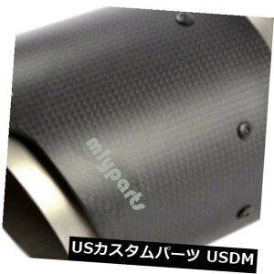 マフラーカッター 1pc In:63mm Out:89mm Akrapovicカーボンファイバーエキゾーストチップマフラーパイプブラックマット 1pc In:63mm Out:89mm Akrapovic Carbon Fiber Exhaust Tip Muffler Pipe Black-Matt