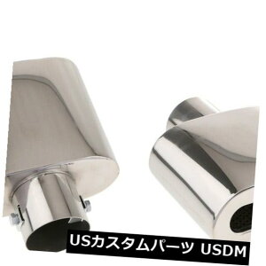 }t[Jb^[ 2{̃XeXJ[GL][Xg}t[̃qgI[gu[COe[pCvX[gVo[ 2pcs Stainless Car Exhaust Muffler Tips Auto Bluing Tail Pipe Throat Silver