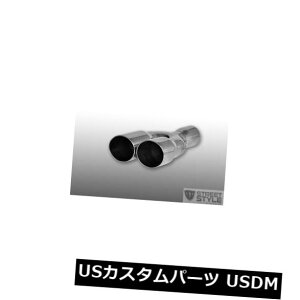 マフラーカッター ステンレス製排気口2.25 "インレット-5" x 3.5 "デュアルアウトレット-14"長 Stainless Steel Exhaust Tip 2.25" Inlet - 5" x 3.5" Dual Outlet - 14" Long