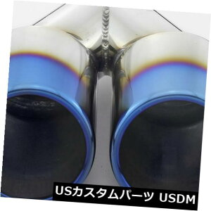 }t[Jb^[ 2.5 "Cbgu[o[gfAEhGL][Xg`bv3.5"AEgbgXgJbg[GbW 2.5" Inlet Blue Burnt Dual Round Exhaust Tip 3.5" Outlet Slant Cut Roll Edge