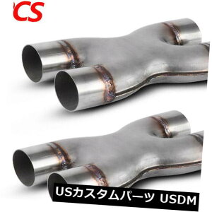 }t[Jb^[ 2s[XNXI[o[XpCvfA2.5 "Cbg/AEgbg etGL][Xg`bvXeXX`[12"O 2pcs Crossover X Pipe Dual 2.5"Inlet/Outlet Exhaust Tip Stainless Ste
