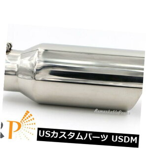 マフラーカッター インレット4 "アウトレット6" 15 "インチエキゾーストチップシングルレイヤー20アングルカットローリングエッジ Inlet 4" Outlet 6" 15" inch Exhaust Tip Single Layer 20° Angled Cut Rolled Edge