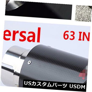 }t[Jb^[ 63mm- 89mmX`[+J[{t@Co[J[GL][Xg}t[TCT[pCv`bve[X[g 63mm- 89mm Steel+Carbon Fiber Car Exhaust Muffler Silencer Pipe Tip Tail Throat