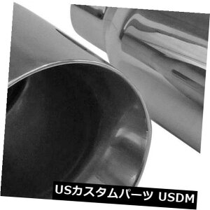 マフラーカッター 2X 2.5 "In 4" Outエキゾーストデュオレイヤーストレートチップポリッシュドステンレススチール 2X 2.5"In 4"Out Exhaust Duo layer Straight Tip Polished Stainless Steel
