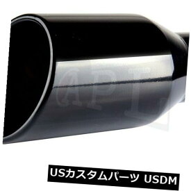 マフラーカッター 背面ロールエッジのSSブラック溶接2.5 "インレット-4"アウトレット-9 "ロングエキゾーストチップ SS Black Weld On Rear Roll edge 2.5" Inlet - 4" Outlet - 9" Long Exhaust Tip