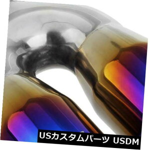 �}�t���[�J�b�^�[ �G�L�]�[�X�g �p�C�v �q���g 304SS �^�� ���b�L �u���[ �V���O�� �E�H�[�� 2.5 �uID 3 �v OD 9.5 L Upower Upower Exhaust Tip Pipe 304SS Vacuum Plating Blue Single Wall 2.5ID 3OD 9.5L �y���s�A���i�z