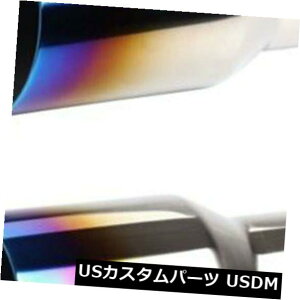 }t[Jb^[ 2PC 2.5 "C3.5"AEgu[o[gGL][XgVOXgJbg`bv|bVXeX 2PCs 2.5" In 3.5" Out Blue Burnt Exhaust Single Slant Cut Tip Polished Stainless