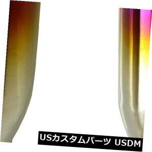 �}�t���[�J�b�^�[ 2X 2.5 �C��3.5�A�E�g�X�e�����X�X�`�[���u���[�o�[���g���[���h�G�b�W�f���I���C���[�G�L�]�[�X�g�`�b�v 2X 2.5 In 3.5 Out Stainless Steel Blue Burnt Rolled Edge Duo Layer Exhaust Tip �y���s