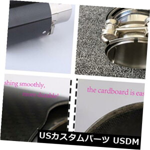�}�t���[�J�b�^�[ �ϋv���̂��郊�A���J�[�{���t�@�C�o�[�G�L�]�[�X�g�`�b�v63MM IN-89MM OUT�}�t���[�G���h�p�C�v�p�� Durable Real Carbon Fiber Exhaust Tip 63MM IN-89MM OUT Muffler End Pipes for Car �y���s�A��