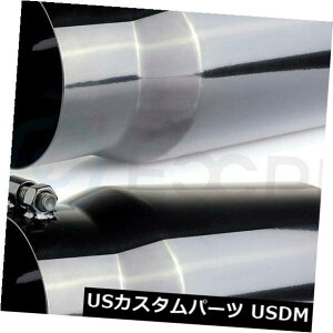 }t[Jb^[ yA[GbW4 "CbgGL][Xg`bvubN5"AEgbg-12 "XeX A PAIR Roll edge 4"Inlet Exhaust Tip Black 5"Outlet -12" Length Stainless Steel