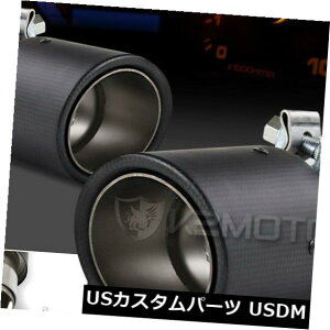 }t[Jb^[ J[{t@Co[XeXX`[2.5 "Eh[GbWGL][Xg}t[`bvyA Carbon Fiber Stainless Steel 2.5" Round Roll Edge Exhaust Muffler Tip Pair