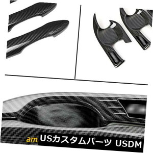 �h�A�����J�o�[ Door Handle  Bowl Cover Trim Fit For Toyota Camry 2018-2019 Carbon Fiber Style �y���s�A���i�z
