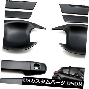 hAJo[ g^C-HR Suv 2018̃}bgubNhAnh{ECT[gJo[g Matte Black Door Handle Bowl Insert Cover Trim For Toyota C-HR Suv 2018