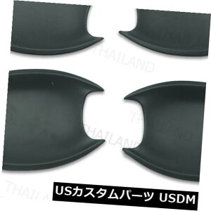 ドア部分カバー ドアハンドルボウルインサートカバーブラックV1 4 PCはトヨタイノバクリスタ2017に適合 Door Handle Bowl Insert Cover Black V1 4 Pc Fits Toyota Innova Crysta 2017
