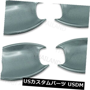 ドア部分カバー ドアハンドルボウルインサートカバーカーボン+ V1 4 Pcはトヨタイノバクリスタ2017に適合 Door Handle Bowl Insert Cover Carbon + V1 4 Pc Fits Toyota Innova Crysta 2017