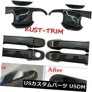 �h�A�����J�o�[ �X�o���N���X�g���b�NXV 2018+�J�[�{���t�@�C�o�[�X�^�C���h�A�n���h���{�E���J�o�[�g�����̃t�B�b�g FIT For Subaru Crosstrek XV 2018+ Carbon Fiber Style Door Handle Bowl Cover Trim