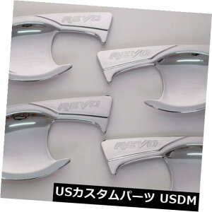 hAJo[ 2015-16g^nCbNXREVO UTE 4s[XN[phAnh{EJo[ Door Handle Bowl Cover for 2015-16 Toyota Hilux REVO UTE 4 pcs Glossy Chrome