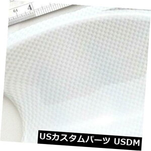 hAJo[ z_VrbNFBJ[Z_2013̃zCgJ[{nh{E4hAJo[ݒ肵܂B Set White Carbon Handle Bowl 4 Door Cover For Honda Civic FB Car Sedan 2013