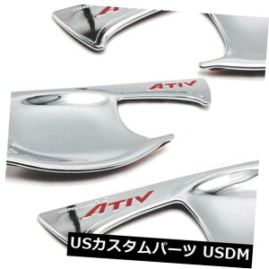 hAJo[ hAnh{ECT[gJo[N[g̓g^XAtiv 4 Dr 2017 2018ɓK Door Handle Bowl Insert Cover Chrome Trim Fits Toyota Yaris Ativ 4 Dr 2017 2018