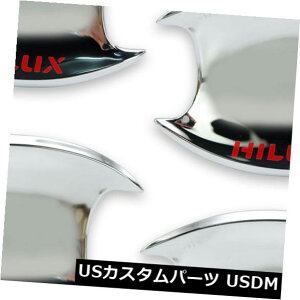hAJo[ N[4hAnh{ECT[gJo[̓g^nCbNXRevo Rocco SR5 2016 2018ɓK Chrome 4Door Handle Bowl Insert Cover Fits TOYOTA HILUX Revo Rocco SR5 2016 2018