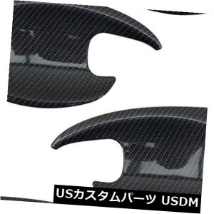 ドア部分カバー ホンダシビックセダンFB 2012 2015用4ドアハンドルボウルインサートカバーブラックカーボン 4 Door Handle Bowl Insert Cover Black Carbon For Honda Civic Sedan FB 2012 2015