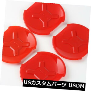 �h�A�����J�o�[ �W�[�v���l�Q�[�h2015-2018 4pc�̂��߂̐Ԃ�ABS�O���Ԃ̃h�A�n���h���{�E���J�o�[�g���� Red ABS Exterior Car Door Handle Bowl Cover Trim For Jeep Renegade 2015-2018 4pc