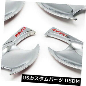hAJo[ N[bh{EhAnhCT[gJo[̓g^nCbNX{SR5 2015 2018ɓK Chrome Red Bowl Door Handle Insert Cover Fits Toyota Hilux Revo SR5 2015 2018