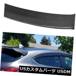 カーボン素材 マツダ3アクセラハッチバック14-17に合うリアルーフスポイラートランクウイングカーボンファイバー Rear Roof Spoiler Trunk Wing Carbon Fiber Fit For Mazda 3 Axela Hatchback 14-17