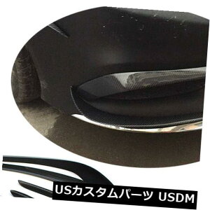 J[{f xcW218 CLS400 CLS550 14-17ptgop[Xvb^[Ji[htBJ[{t@Co[ Front Bumper Splitter Canard Fins Carbon Fiber For Benz W218 CLS400 CLS550 14-17