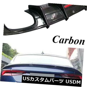 J[{f AEfBA5Sline S5 2017-2019̂߂̋̃op[̊gŨX|C[J[{@ Racing Rear Bumper Diffuser Spoiler Carbon Fiber For Audi A5 Sline S5 2017-2019