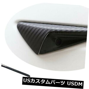 J[{f J[{tF_[J̓eXf3 17-19̂߂̑ʂ̉]CgvJo[𐮂܂ Carbon Fender Camera Trims Side Turn Light Lamp Cover For Tesla Model 3 17-19
