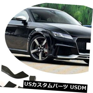 J[{f AEfBTTRStgop[bvXvb^[tBgJ[{t@Co[4PCS 2016-18ɓK Fits Audi TTRS Front Bumper Lip Splitters Fins Trim Carbon Fiber 4PCS 2016-18