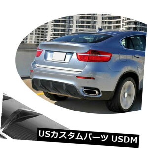 J[{f BMW X6 E71 2008-2014̂߂ɍJ[{@ۂ̌㕔LxȊgU̎O̍H Carbon Fiber Rear Bumper Diffuser Auto Lips Factory Fit For BMW X6 E71 2008-2014