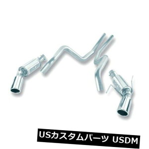 輸入マフラー Borla 2.5 "キャットバックエキゾーストシステムSタイプ2005-2009フォードマスタングGT 4.6L V8 GT500 Borla 2.5" CATBACK EXHAUST SYSTEM S-TYPE 2005-2009 FORD MUSTANG GT 4.6L V8 GT500