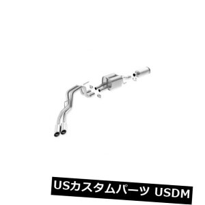 輸入マフラー Borla 140404-ツーリングステンレススチールシングルキャットバックエキゾーストシステム Borla 140404 - Touring Stainless Steel Single Cat-Back Exhaust System