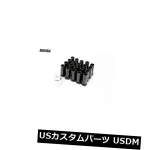 USibg 12mmX1.5 AodHan XT51ubNGNXefbhOibgi20AL[tj 12mmX1.5 AodHan XT51 Black Extended Lug Nut (Set of 20 Piece w/Key)