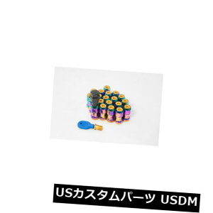 USibg 12mmX1.25 AodHan XT45 NeoN/S[hLbv[VOOibgi20AL[tj 12mmX1.25 AodHan XT45 Neo Chrome/Gold Cap Racing Lug Nut (Set of 20 Piece w/Key)