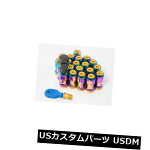 USibg 20̃lINRjJOibg`[i[12x1.25 45mm̒ 20Pcs Neo Chrome Conical Lug Nuts Rim Tuner 12x1.25 45mm Length