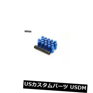 US�i�b�g 20�̐V�����L�[Aodhan Spl35 12X1.25���O�i�b�g�u���[�N���[�Y�G���h�t�B�b�g350Z 370Z�Z���g�� 20Pcs New Key Aodhan Spl35 12X1.25 Lug Nuts Blue Close End Fit 350Z 370Z Sentra �y���s�A���i�z