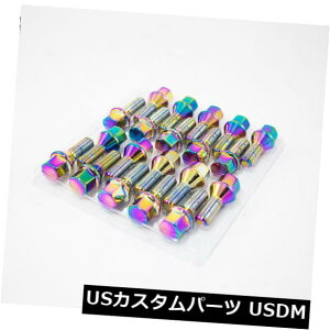 US�i�b�g 20��12X1.25 Aodhan 28Mm���O�{���g�l�I�N�����t�B�b�g�t�B�A�b�g500���E���W�|�b�v���B���e�[�W 20Pcs 12X1.25 Aodhan 28Mm Lug Bolts Neo Chrome Fit Fiat 500 Lounge Pop Vintage �y���s�A���i�z