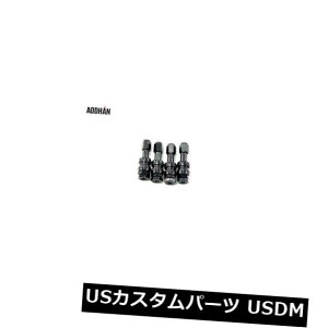USibg ubNouXe4 Aodhan V1{g̓WK[LANTX}c_ZfXxcɓK 4 Aodhan V1 Bolt On Black Valve Stems Fits Jaguar Kia Lexus Mazda Mercedes Benz