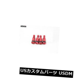 US�i�b�g Vossen Ag Rohona Niche Vertini�����ɓK������Ԃ��o���u�X�e����4��Aodhan V2�{���g 4 Aodhan V2 Bolt On Red Valve Stems Fits Vossen Ag Rohona Niche Vertini Rims