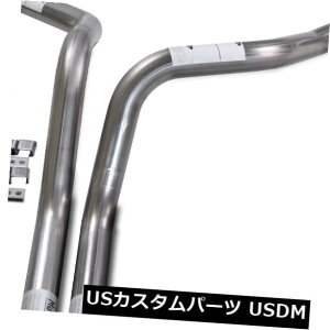 A}t[ 15-18V{[GMCgbNXeX2.5 "fAgbNrCLbg}t[ubN`bvȂ 15-18 Chevy GMC Truck Stainless 2.5" Dual Truck Exhaust Kit No Muffler Black Tip