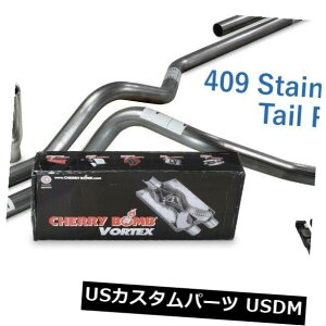 A}t[ tH[hF-150 98-03 2.5 "SSfAGL][XgLbg`F[{{ebNXTChNv`bv Ford F-150 98-03 2.5" SS Dual Exhaust Kit Cherry Bomb Vortex Side Clamp Tip