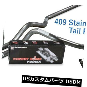 �A���}�t���[ Chevy GMC 1500 99-06 2.5 "�X�e�����X�f���A���G�L�]�[�X�g�L�b�gCherry Bomb Vortex CLP Tip Chevy GMC 1500 99-06 2.5" Stainless Dual Exhaust Kit Cherry Bomb Vortex CLP Tip