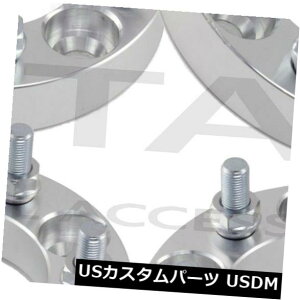 �X�y�[�T�[ �i4�j25mm 5x4.5�z�C�[���X�y�[�T�[1�C���`5x114.3�A�_�v�^�[12x1.5�X�^�b�h�r���b�g (4) 25mm 5x4.5 Wheel Spacers 1 Inch 5x114.3 Adapters 12x1.5 Studs Billet